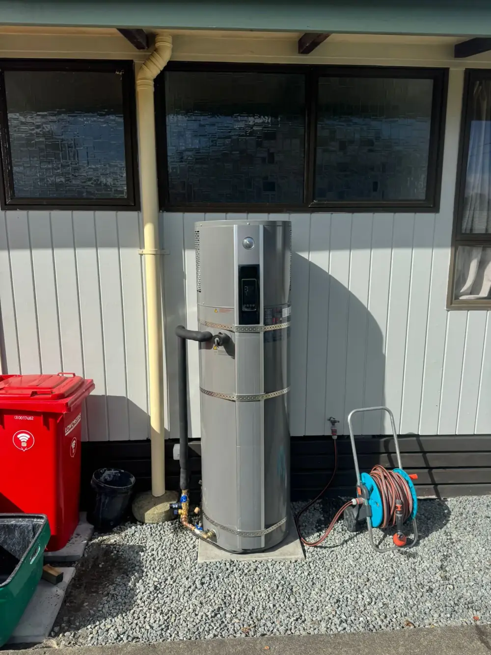 Hot water heat pump install